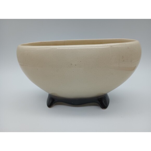 Vintage Royal Copely Ivy Vine Art Footed Table Planter Green & White - Picture 2 of 8